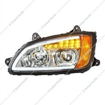 United Pacific Chrome Projection Headlight With LED Turn Signal & LED Position Light For 2008  Kenworth T660 - Driver 32779