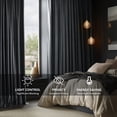 thumbnail image 2 of Half Price Drapes Signature Blue Grey Velvet Blackout Curtains For Bedroom(1 Panel), 50WX 108L, 2 of 11