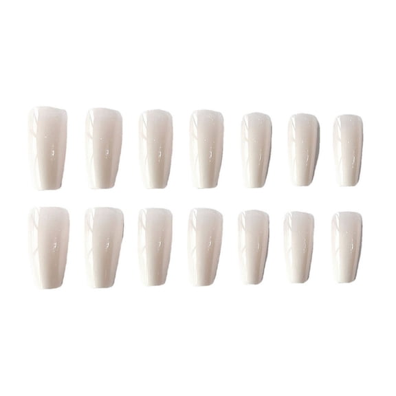 Long Ballet Press-on Nails Trendy Color Durable Press-on Nails for Daily Everyday Wearing Jelly Glue Model