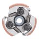 thumbnail image 1 of 3-jaw centrifugal clutch for scooter, made of aluminum and iron, for 2-stroke motorcycle 43cc, 47cc and 49cc, red, 1 of 3