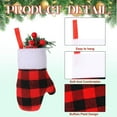 thumbnail image 3 of 10PCS Mini Christmas Mitten Stocking Red Buffalo Plaid Xmas Small Stockings with Plush Cuff Gift Treat Holder Bags Mini Hanging Decoration for Christmas Tree Wall Fireplace Party Supplies, 3 of 6