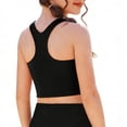 thumbnail image 4 of Xdegoge Children Girls Sleeveless Crop Tops Casual Basic Athletic Workout Tank Soft Breathable Gymnastics Dance Activewear Shirts Stretchy Summer Gym Clothes, 4 of 7