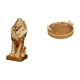 thumbnail image 1 of Escultura de león, cesta de frutas tejida, estatua coleccionable, adorno de mesa, figura artística, cuenco decorativo para servir aperitivos, plato de, 1 of 8