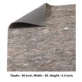 thumbnail image 4 of Benzara 8 X 5 Feet Plush Felt Rug Pad with Non Slip Rubber Backing, Gray, 4 of 4