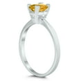 thumbnail image 2 of SZUL Women's Emerald Shaped 6X4MM Citrine Solitaire Ring in 10K White Gold, 2 of 4