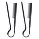 thumbnail image 1 of 2 piezas peines para el cabello plancha de pelo peine en forma de V peines de peluquería herramienta de peinado negro, 1 of 6