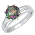 thumbnail image 2 of Sterling Silver with Mystic Green Topaz Solitaire Ring, 2 of 3