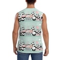 thumbnail image 4 of Goofa Cute Panda Printed Men's Sleeveless T-Shirt - Athletic Gym Workout Tank Top for Men - Moisture-Wicking, UPF 30+ Quick-Dry Muscle Tee-XX-Large, 4 of 8