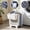 D, variant on Collapsible Wall Mount Laundry Hamper with Small Storage Basket, Hanging Clothes Organizer with Free Hooks for Bathroom Laundry Room