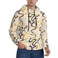 thumbnail image 2 of Naloa Snake And Floral Men's Casual Hooded Collar Drawstring Hoodies Pullover Sweatshirts Casual Long Sleeve Shirts-Small, 2 of 7