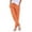 Orange, variant on Women's Elastic Waist Casual Pants Comfortable Trousers with Pockets, Stretchy Lounge Pants For Home/Travel Beige L