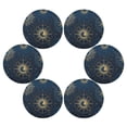 thumbnail image 2 of 15.4" Round Placemat Set of 6 Polyester Fabric Place Mats Non-Slip Dining Kitchen Table Mats for Kitchen Party Decor Mysterious Celestial Pattern, 2 of 5
