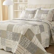 Reversible Lightweight Quilts 3pcs Bedding Set Multi Patterned Coverlet