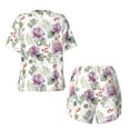 thumbnail image 2 of Sigee Orchids Flowers for Sleepwear Casual Pjs with Pockets Women's Pajamas Sets Shorts 2 Piece Short Sleeve Lounge Sets Medium, 2 of 9