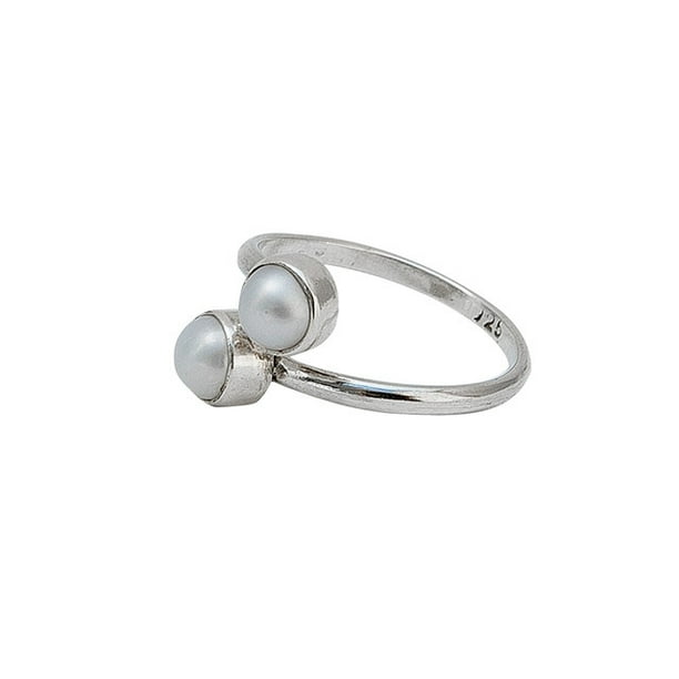 Anillo Perlitas Marca Ketzalia De Plata Ley .925 T:8 KETZALIA JOYERIA ARTESANAL Colección 2021