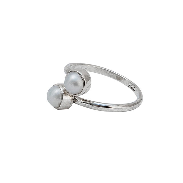 Anillo Perlitas Marca Ketzalia De Plata Ley .925 T:8 KETZALIA JOYERIA ARTESANAL Colección 2021