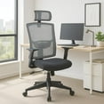 thumbnail image 4 of Historyli Silla de computadora giratoria con respaldo alto y reposabrazos,silla de oficina ergonómica con soporte lumbar y reposacabezas ajustables,cómoda silla de escritorio para juegos y estudio, 4 of 8