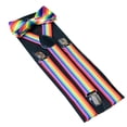 thumbnail image 2 of tamizeot Suspender Bow Tie Rainbow Adjustable Braces Stripe Pattern Shoulder Straps dark rainbow, 2 of 6