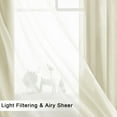 thumbnail image 3 of Hiasan Blackout Curtains with White Sheer Overlay, Double Layer Mix & Match Thermal Insulated Grommet Window Curtains for Bedroom, Living Room, 2 Drape Panels with Tiebacks, Light Beige, 52W X 96L, 3 of 7