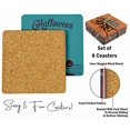 thumbnail image 4 of Inkdotpot Set of 6 Drink Coasters Easy Clean 4-inch SquareCoastersCork Base,Reusable,Halloween, 4 of 8