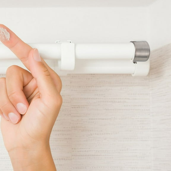 COMPUKAS 2Pcs Rail Decorative Cap Silver Round Alloy for Curtain Rod Easy to Install and Remove Home Accessory