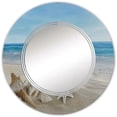 thumbnail image 2 of DESIGN ART Designart 'Landscape With Shells On Tropical Beach' Nautical & Coastal Printed Wall Mirror 24in.x24in., 2 of 5