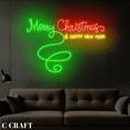 thumbnail image 4 of C-CRAFT Merry Christmas & Happy New Year Neon Led Light Wall Art for Store Shop Decor, 4 of 4