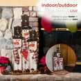 thumbnail image 4 of Alpine Corporation Holiday Décor 35-inch Wooden Snowmen Trio with Scarves Statue, White, 4 of 13