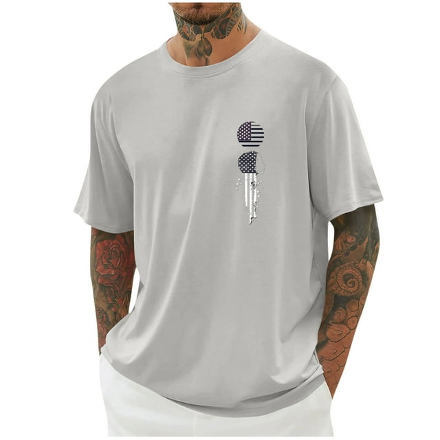 Tops para hombre, blusas y camisas de cuello redondo y manga corta para hombre, blusas casuales de cuello redondo con estampado de moda para hombre, blusas de cuello redondo y manga corta, camisas par