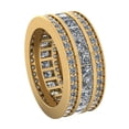 thumbnail image 3 of Natural 4.25Ct Princess & Round Diamond 3Row Anniversary Wedding Eternity Band Ring 14k Gold FG VS1, 3 of 3