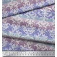 thumbnail image 3 of Soimoi Poly Georgette Fabric Stripe & Ogee Damask Printed Fabric 1 Yard 42 Inch Wide, 3 of 3