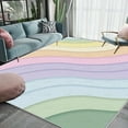 thumbnail image 5 of 3'x5' carpet non slip grip carpet pads area rug fluffy area rug modern striped area rug, 5 of 10
