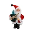 thumbnail image 3 of Adorno colgante navideño de Papá Noel de peluche de 7,5 pulgadas de alto y aspecto vívido. Estilo D, 3 of 9