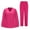 Hot Pink, variant on Women Scrubs Sets Long Sleeve Sretchy Tops & Straight Leg Pants Nurse Work Uniform Casual Scrubs Set with Pockets