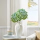 thumbnail image 5 of Tallo de flor de seda de hortensia artificial | Flor artificial de 54 pétalos para bodas y decoración del hogar | Manualidades y pintura al óleo | 18 x 45 cm, 5 of 6