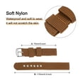 thumbnail image 4 of Uxcell Brown Nylon Watch Band 16mm Width Soft and Comfortable Nylon Strap with Silver Buckle, 4 of 6