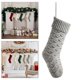 thumbnail image 1 of Medias navideñas, calcetines navideños, medias decorativas colgantes de Navidad, bolsa de golosinas para galletas, suministros para fiestas de granja , GRIS, 1 of 8
