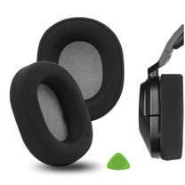 Geekria Comfort Mesh Fabric Replacement Ear Pads for Corsair HS65, HS55 Headphones Ear Cushions, Repair Parts (Black)