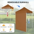 thumbnail image 5 of COOS BAY 5x5 Outdoor Portable Canopy Tent with One Removable Sunwall, Pop up Canopy with Carry Bag, Khaki, 5 of 8