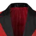 thumbnail image 5 of WXLWZYWL Mens Fall Winter Jackets Mens Floral Tuxedo Blazer Slim Fit Stylish Jacquard Suit Jacket for Wedding Party Prom, 5 of 5