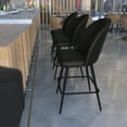 thumbnail image 2 of Flash Furniture Lyla 30"H Square Adjustable Mid Back Barstool, Black, 2 of 12