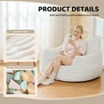 thumbnail image 2 of zyoiszvq Corduroy Bean Bag Chairs for Adults with Memory Foam Filling,Stuffed Lounge Floor Sofa Reading Chair with Armrests, 2 of 7