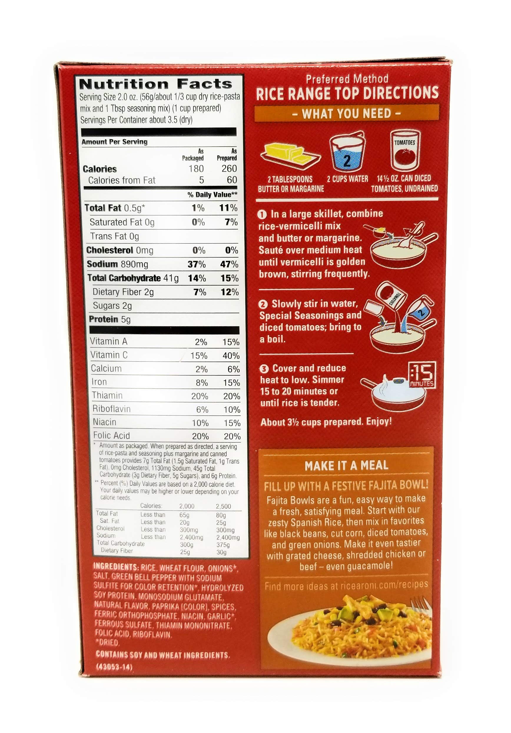 Rice A Roni, Spanish Rice, 6.8Oz Box (Pack Of 6)