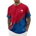 thumbnail image 2 of Beach T Shirts for Men 2026 Summer Casual Short Sleeve Crewneck Coconut Tree Print Tie Dye Tee Shirt Vacation Shirt, 2 of 4