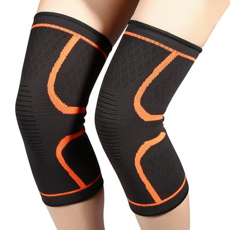 Lycra Cycling Knee Warmer - WALFRONT 2Pcs Stretchy Thermal Breathable Anti-slip Knee Support, Knee Brace Leg Warmers Sleeves Protector for Men for Outdoor Sports Ski Running Cycling Arthritis Tendonitis