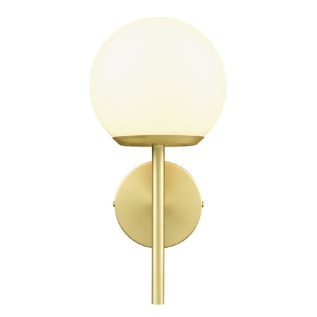 

Light Society Winter Wall Sconce in Brushed Brass/White