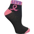 thumbnail image 4 of 60 Pairs of Pink Ribbon Breast Cancer Awareness Ankle/Crew Socks for Women (Assorted D (Crew)), 4 of 4