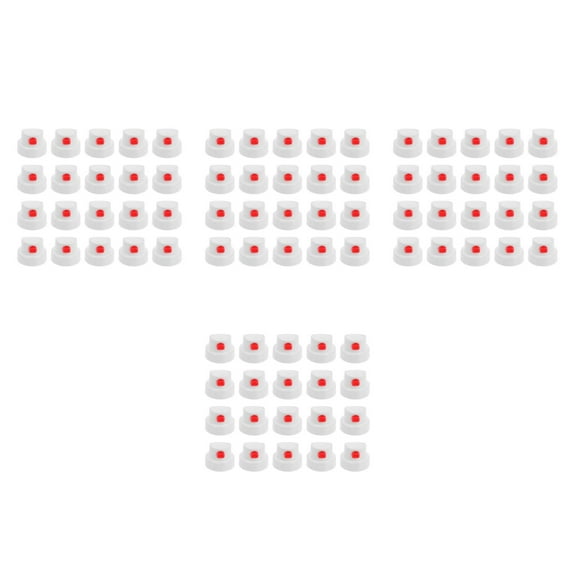 Hemoton 80 PCS  Plastic Spray Can Nozzles White Fat Spray Paint Caps for Graffiti Replacement Nozzles Spray Paint Tips Dot Fat Spray Paint Caps Plastic Spray Nozzles White Spray Paint Replacement Caps