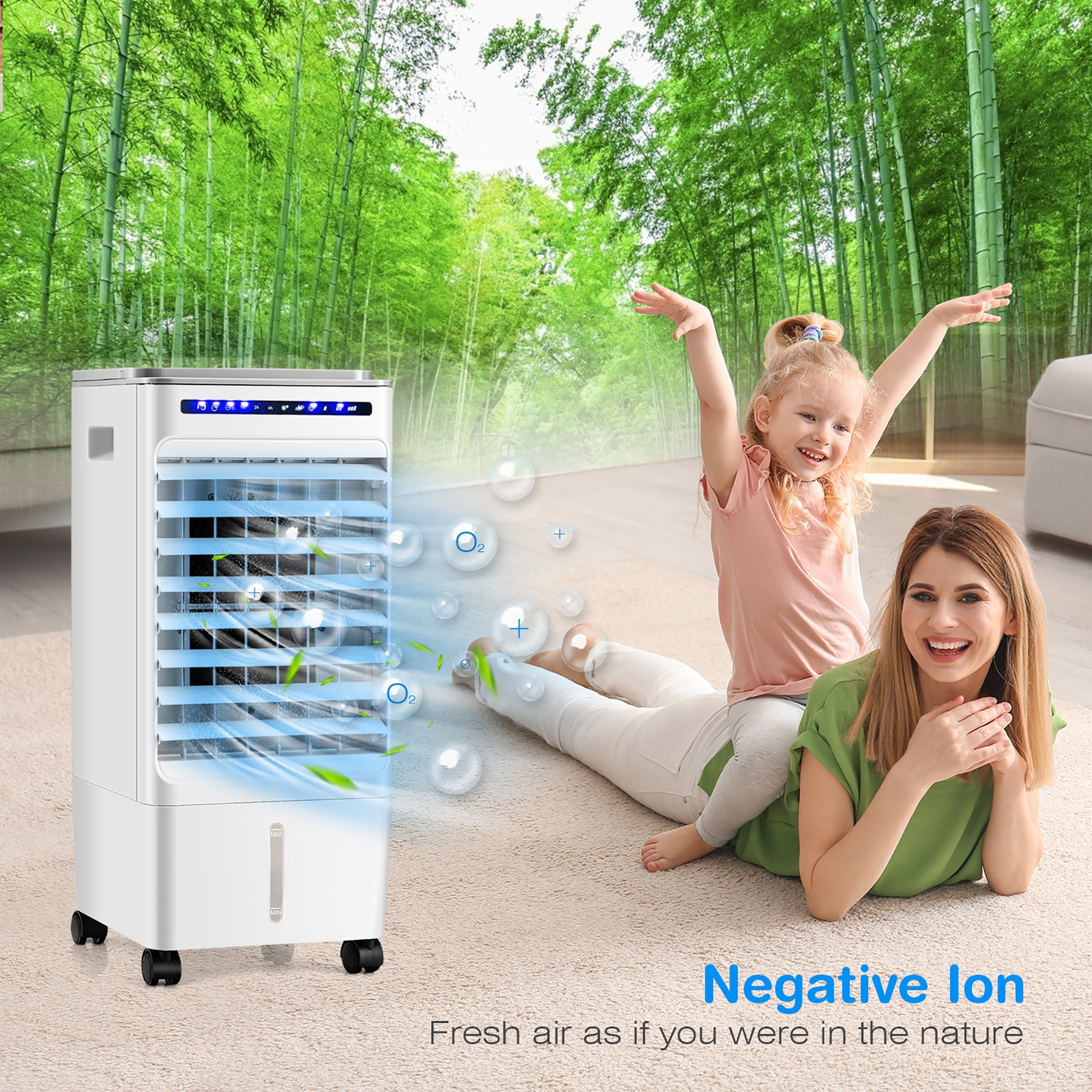 Costway 3 in 1 Evaporative Air Cooler Portable Air Cooling Fan w Fan Humidifier