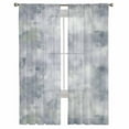thumbnail image 3 of Gray Blue Sheer Curtains 96 Inches Long 2 Panels Set, Window Sheer Curtains for Living Room/Bedroom, Abstract Contemporary Graffiti Art Ombre Simple Light Filtering Rod Pocket Curtain 52'' x 96'' x 2, 3 of 7